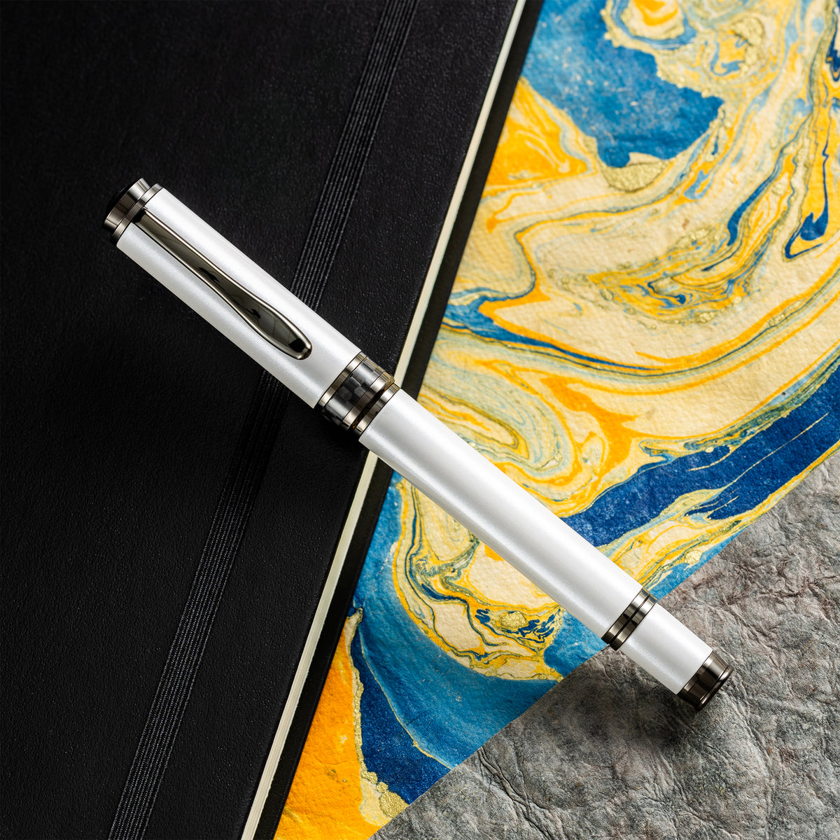 Monteverde Innova Fountain Pen - Limited Edition - Color of the Year 2026 Cloud Dancer - Gunmetal Trim + FREE 15ml Ink Bottle - Pen Boutique Ltd