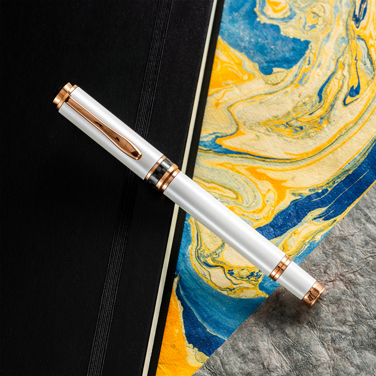 Monteverde Innova Fountain Pen - Limited Edition - Color of the Year 2026 Cloud Dancer - Rose Gold Trim + FREE 15ml Ink Bottle - Pen Boutique Ltd