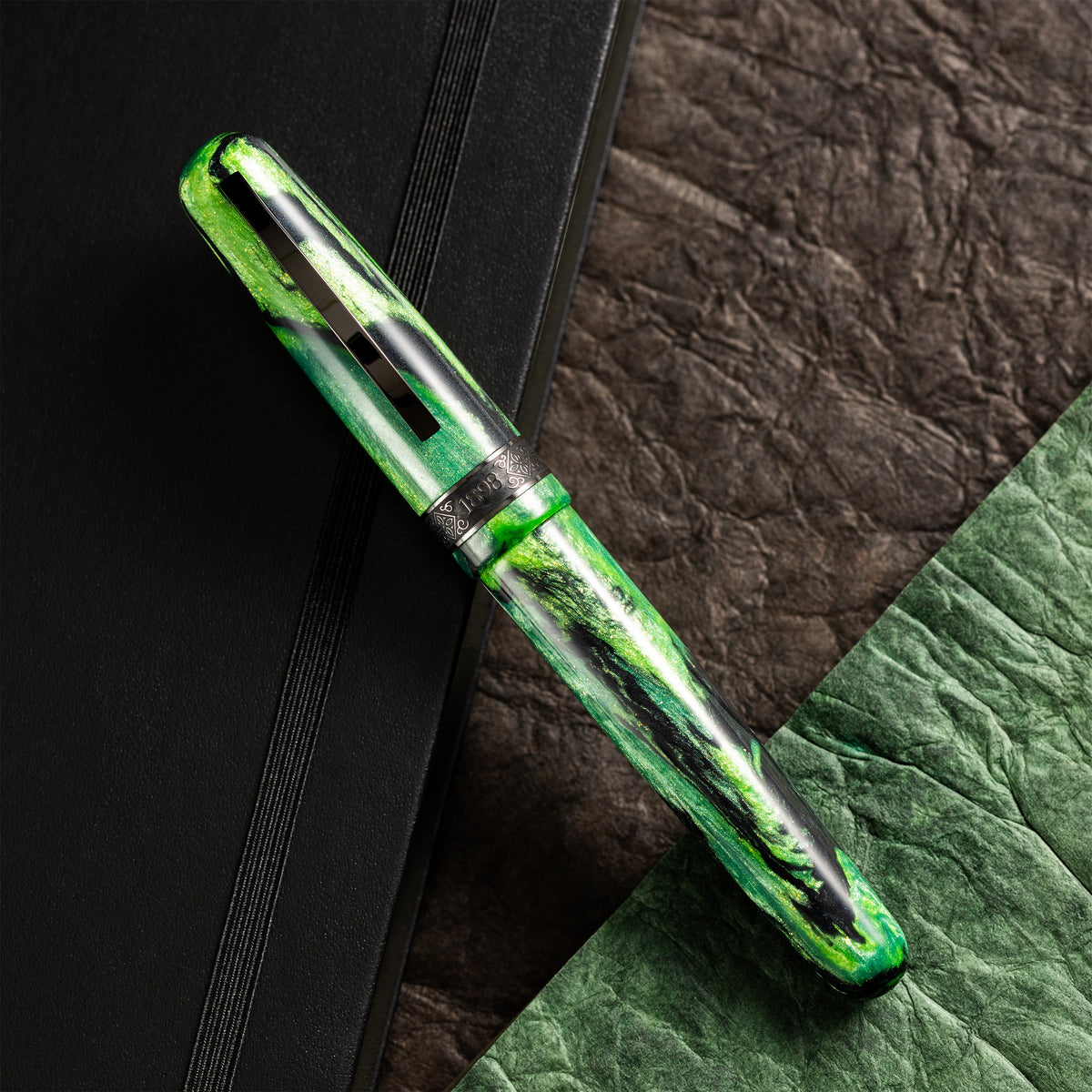Conklin 1898 Rollerball Pen - Clover Valley - Gunmetal Trim (Limited Edition) - Pen Boutique Ltd