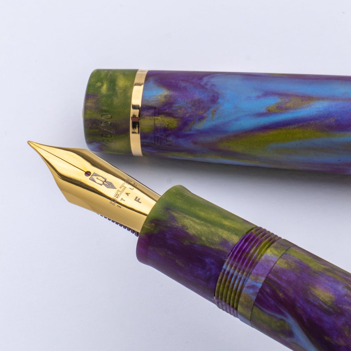 Delta Limited Edition Fountain Pen - DV 2.0 - Wisteria Walk - Gold Trim (Oversize) - Pen Boutique Ltd