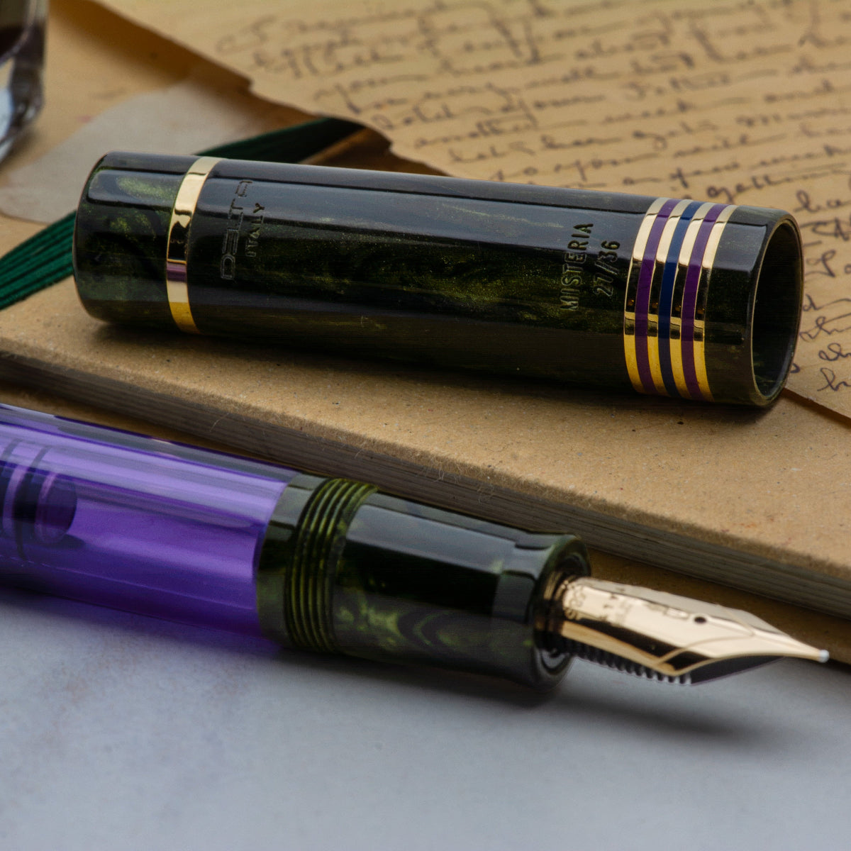 Delta Limited Edition Fountain Pen - Four Rings Misteria - 14K Gold-Pen Boutique Ltd