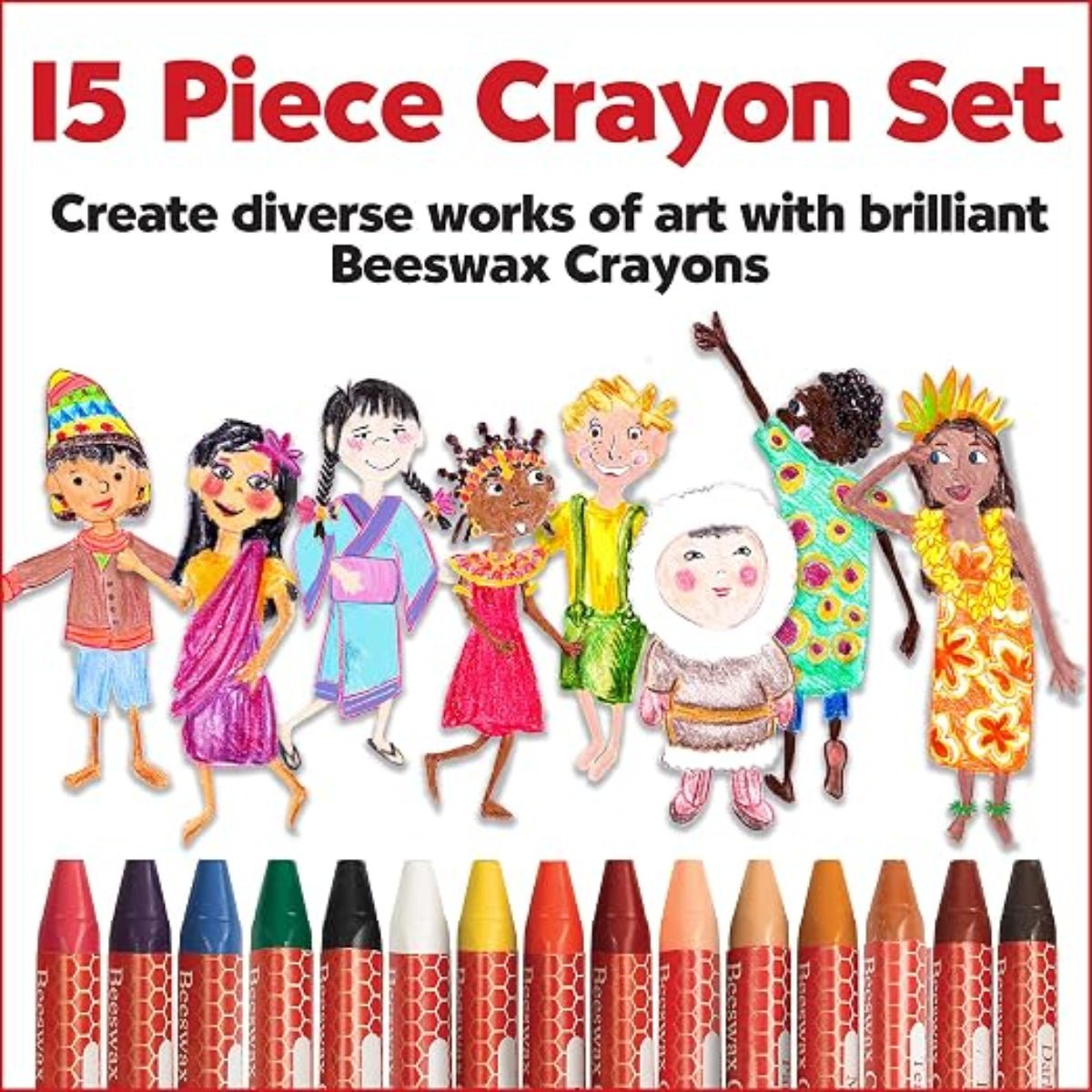 Faber-Castell World Colors – 15 Count Beeswax Crayons - Pen Boutique Ltd