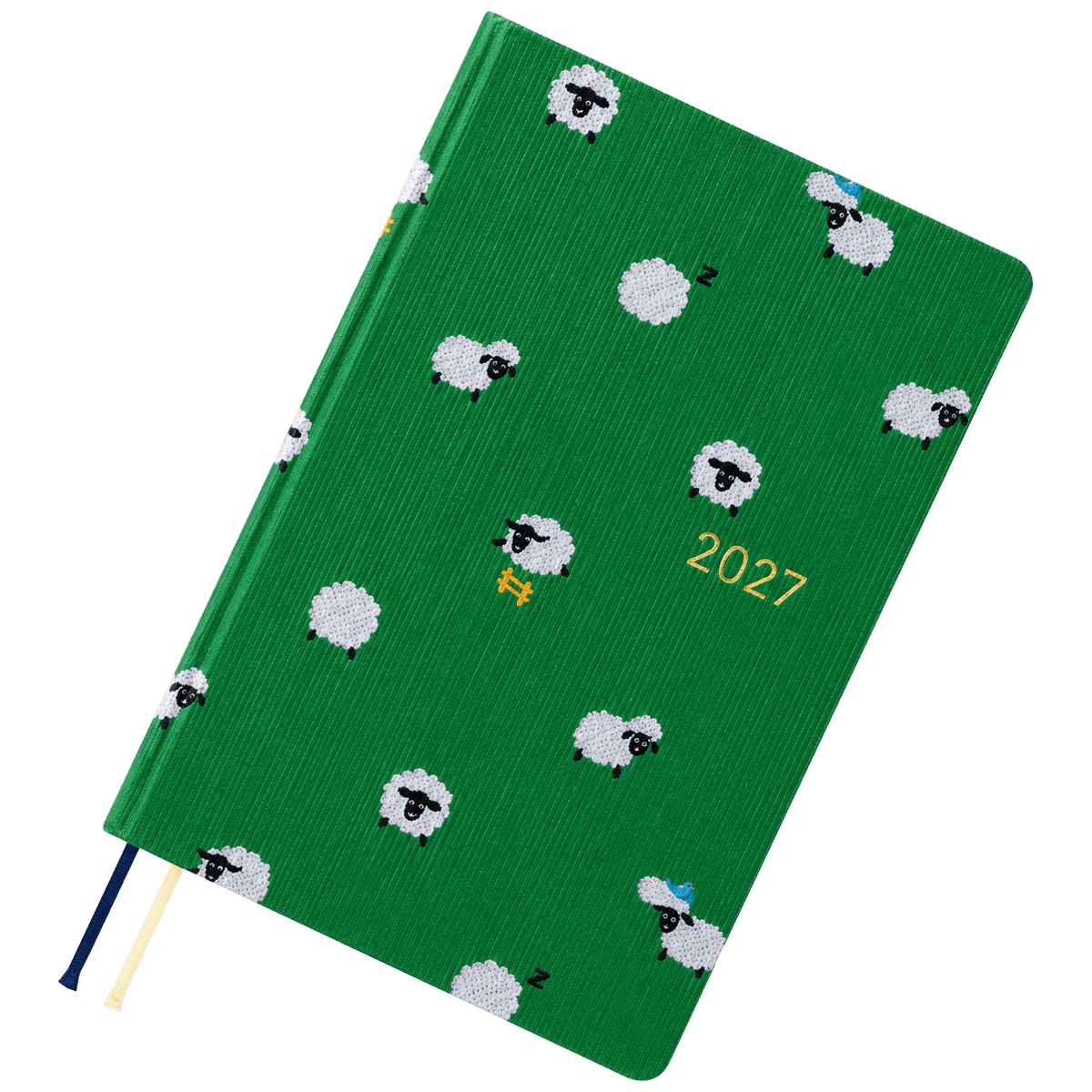 Hobonichi 2027 HON Light Hard Cover English Book - Bow & Tie: Sheep Sheep Sheep - A6 (January Start) - Pen Boutique Ltd