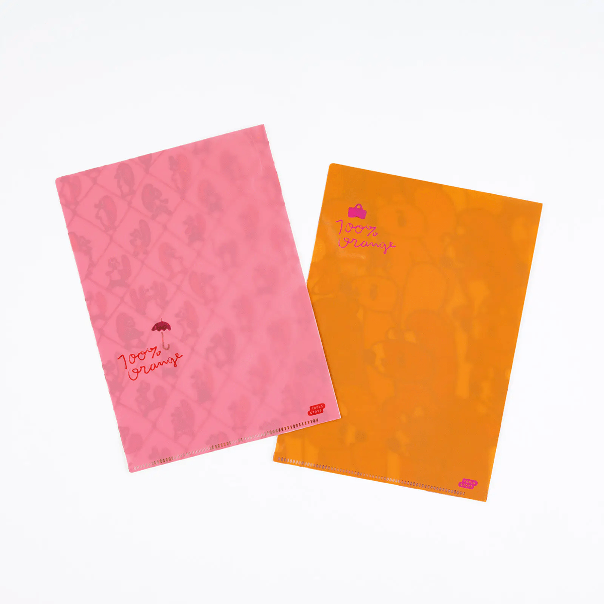 Hobonichi Folder Set - 100%ORANGE: Squirrel Squadron - A5 (Set of 2) - Pen Boutique Ltd
