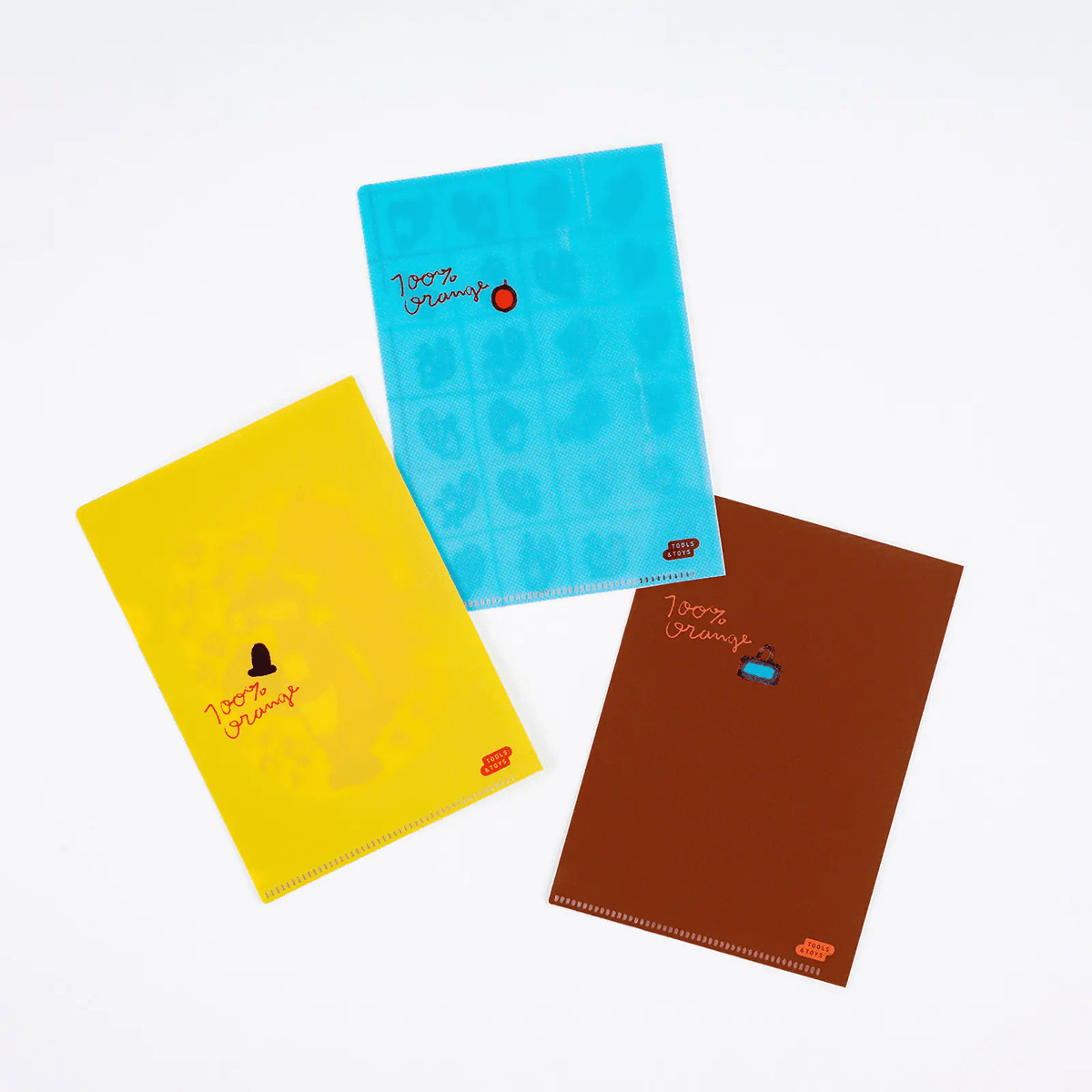 Hobonichi Folder Set - 100%ORANGE: Squirrel’s Moving Day - A6 (Set of 3) - Pen Boutique Ltd