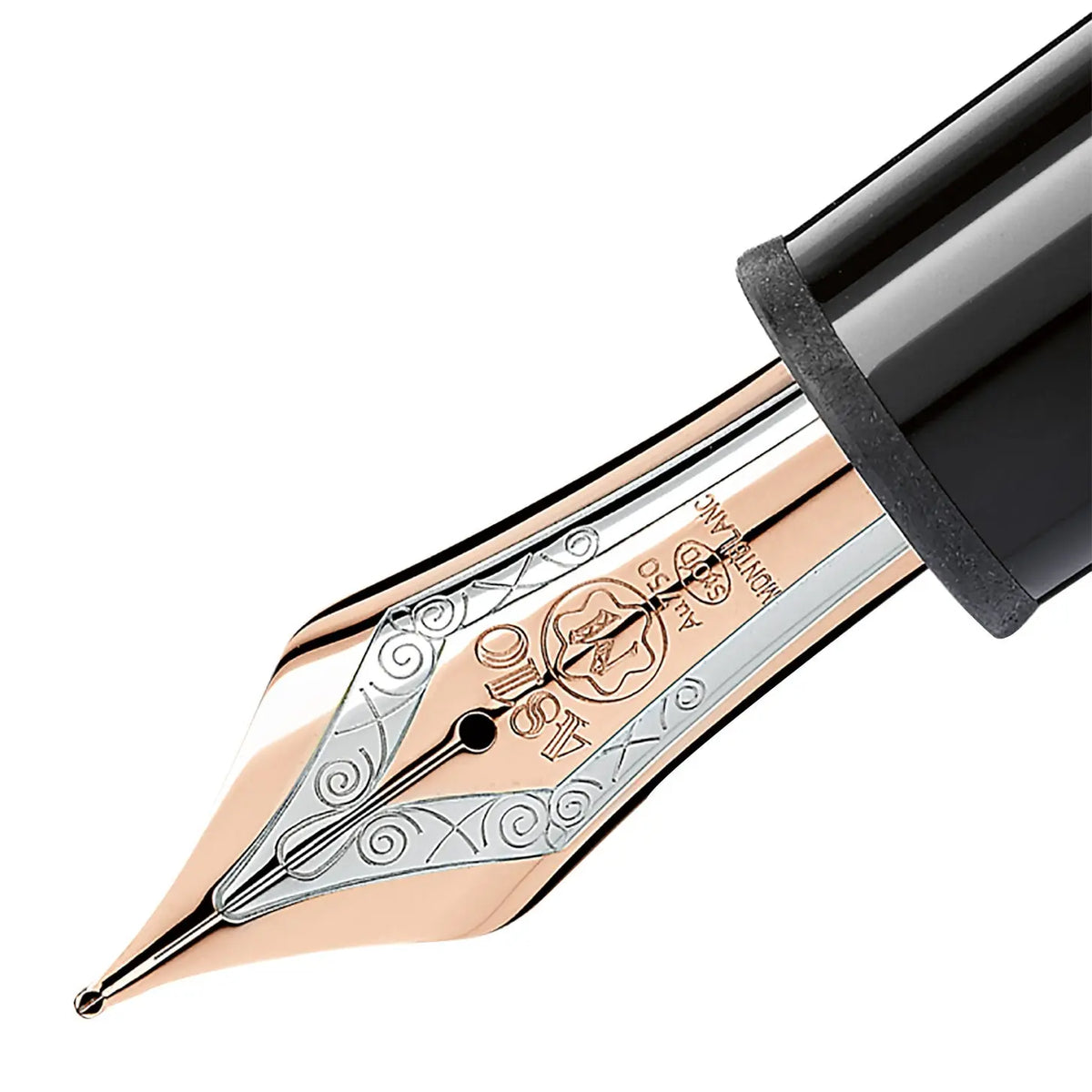 Montblanc Meisterstuck Fountain Pen - 149 Black - Red Gold Trim - Pen Boutique Ltd