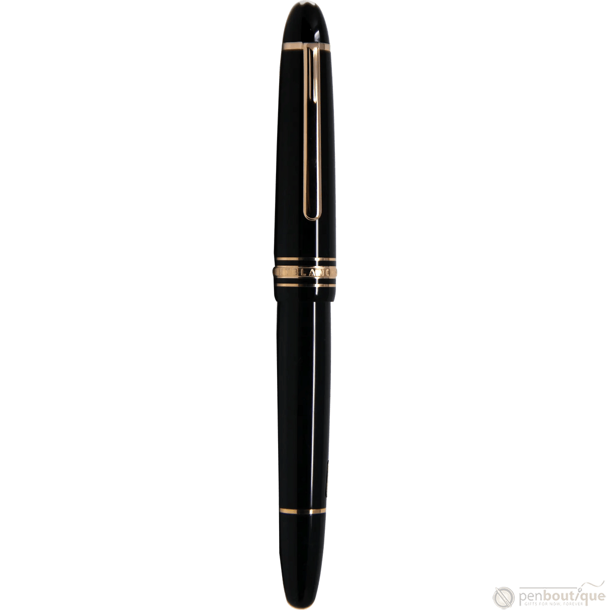 Montblanc Meisterstuck Fountain Pen - Black - Red Gold Trim - LeGrand Size ( 146) - Pen Boutique Ltd