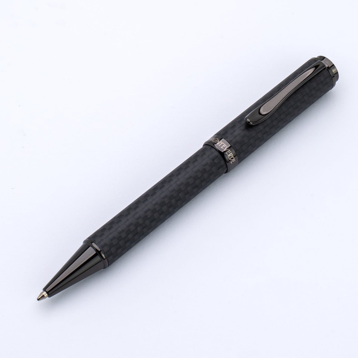 Monteverde Innova Ballpoint Pen - Matte Carbon Fiber - Gunmetal Trim - Pen Boutique Ltd