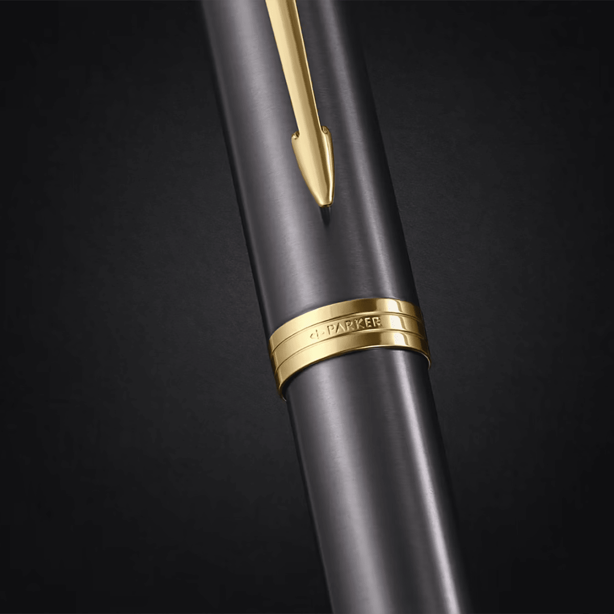 Parker IM Fountain Pen - Grey - Gold Trim - Pen Boutique Ltd