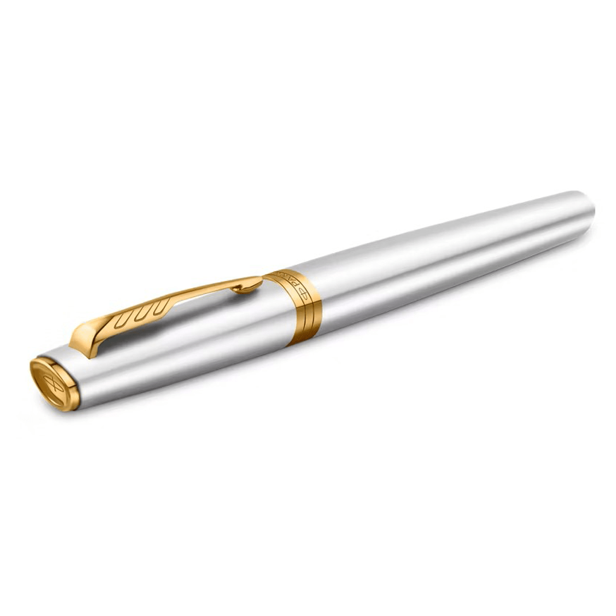 Parker Meridian Rollerball Pen - Chrome - Gold Trim - Pen Boutique Ltd