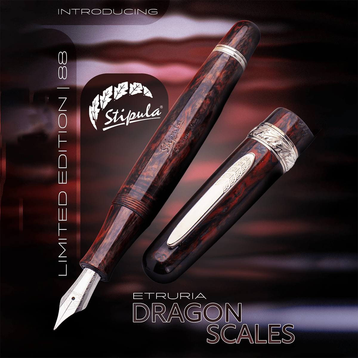 Stipula Etruria Fountain Pen - Dragon Scales (Limited Edition) - Pen Boutique Ltd