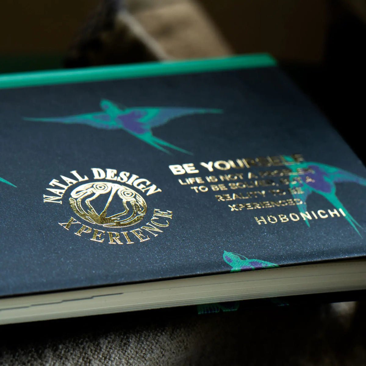 Hobonichi Light Hardcover English Book - Natal Design: Lucky Swallow - Tall & Slim (Weeks - Jan Start) - Pen Boutique Ltd
