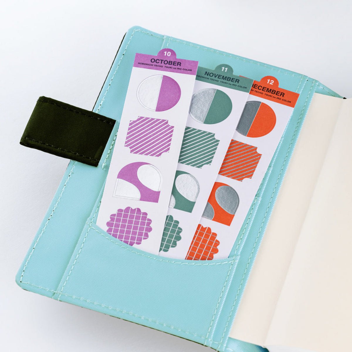 Hobonichi Bookmark-Style Foil-Pressed Stickers - TSUKI no IRO - Pen Boutique Ltd
