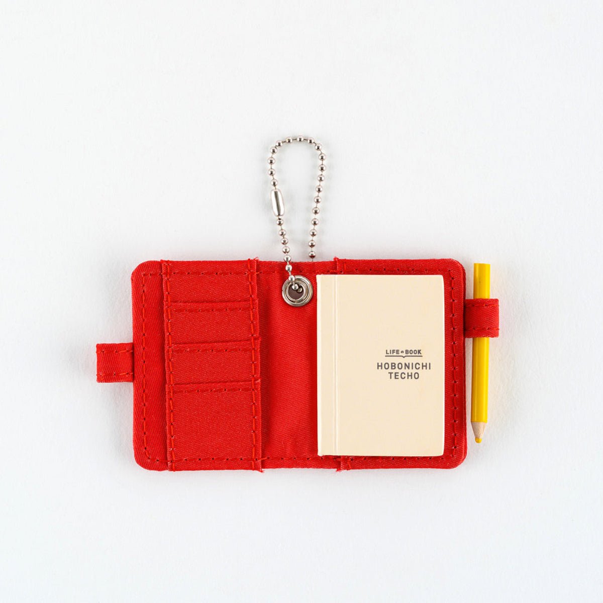 Hobonichi Techo Mini Keychain - Red Tiny Notebook x Red Pen Loop - Pen Boutique Ltd
