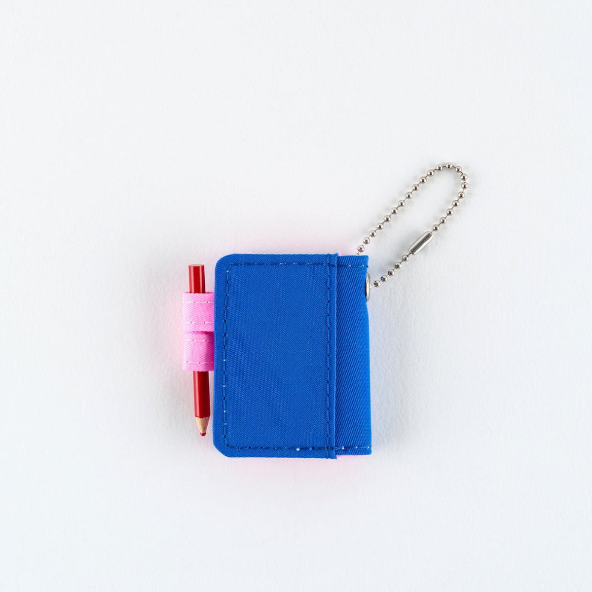Hobonichi Techo Mini Keychain - Blue Tiny Notebook x Pink Pen Loop - Pen Boutique Ltd