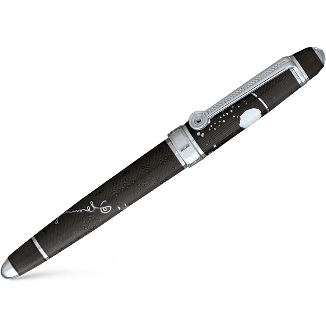 David Oscarson Sir Alexander Fleming Rollerball Pen - Translucent Black - Pen Boutique Ltd
