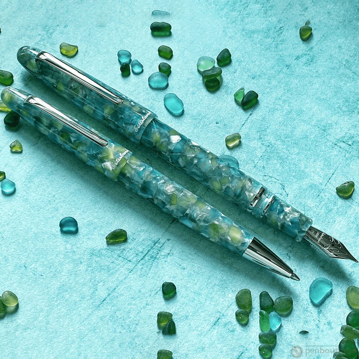 Esterbrook Estie Fountain Pen - Sea Glass - Palladium Trim - Pen Boutique Ltd