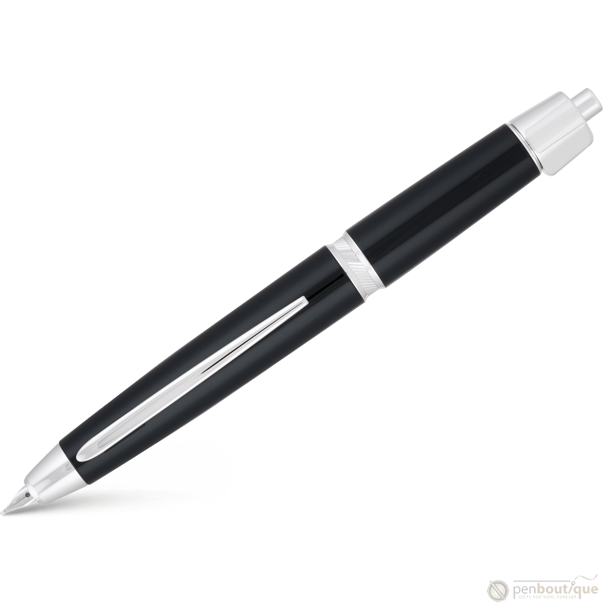 Pilot Vanishing Point LS Fountain Pen - Black - Rhodium Trim - Pen Boutique Ltd