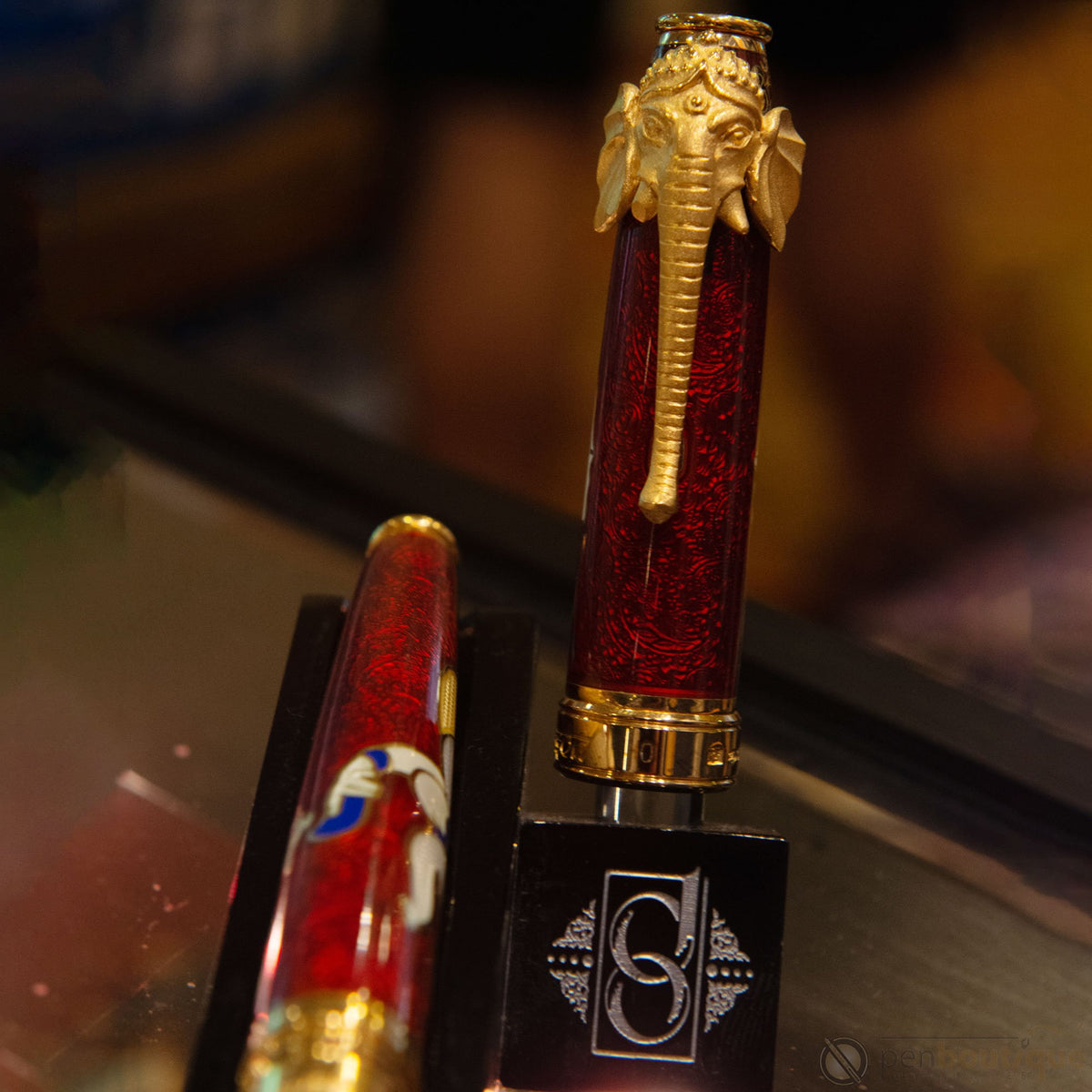 David Oscarson Lord Ganesha Fountain Pen - Ruby Red - Pen Boutique Ltd