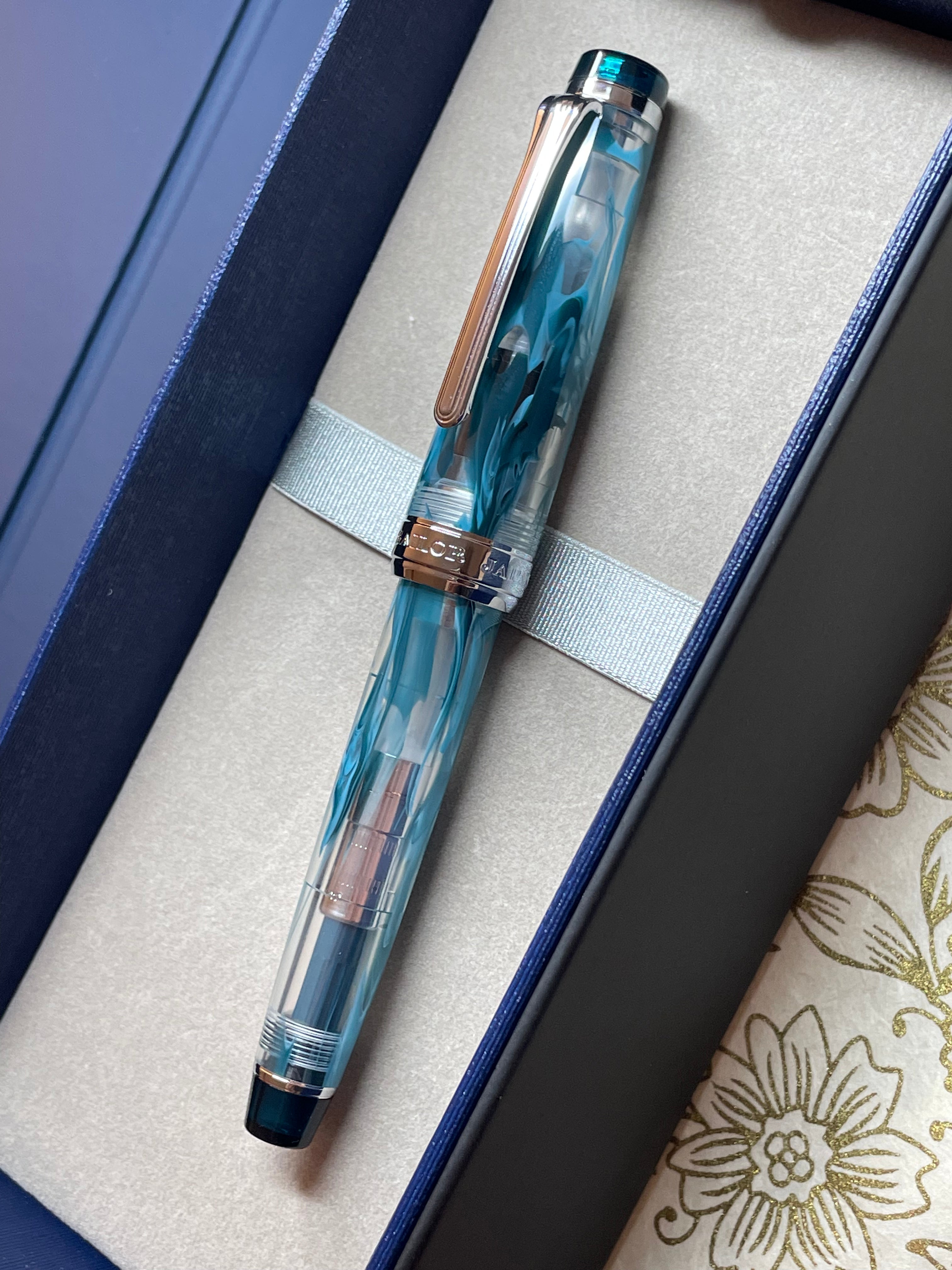 Sailor Professional Gear Fountain Pen - Veilio Blue Green - Slim (Bespoke Dealer Exclusive)-Pen Boutique Ltd