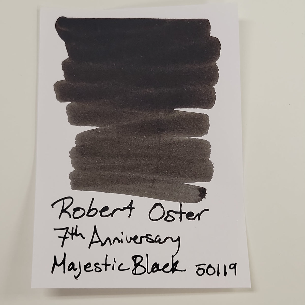 Robert Oster Signature Ink Bottle - 7th Anniversary - Majestic Black - 50ml - Pen Boutique Ltd
