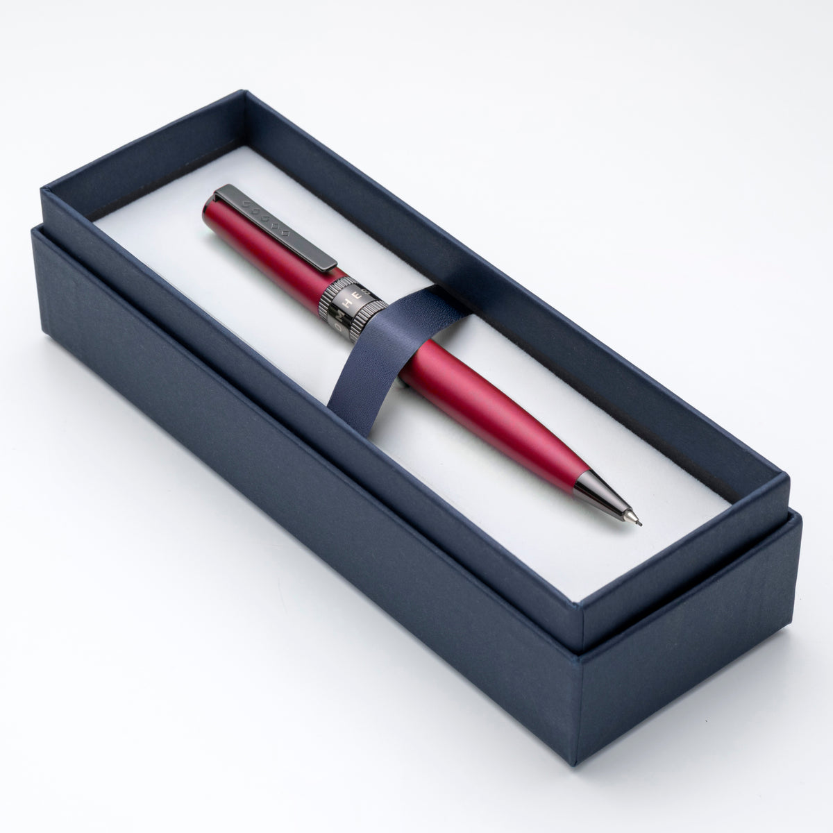 Tom Hessin Rebel "Jewellers Rouge" Mechanical Pencil – Gunmetal Trim - Pen Boutique Ltd