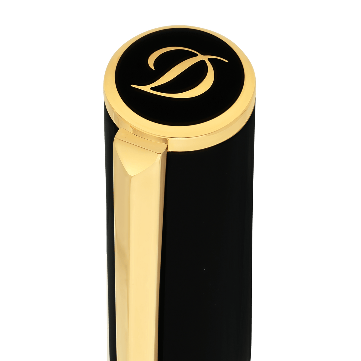 S T Dupont D - Initial Fountain Pen - Black - Gold Trim - Pen Boutique Ltd