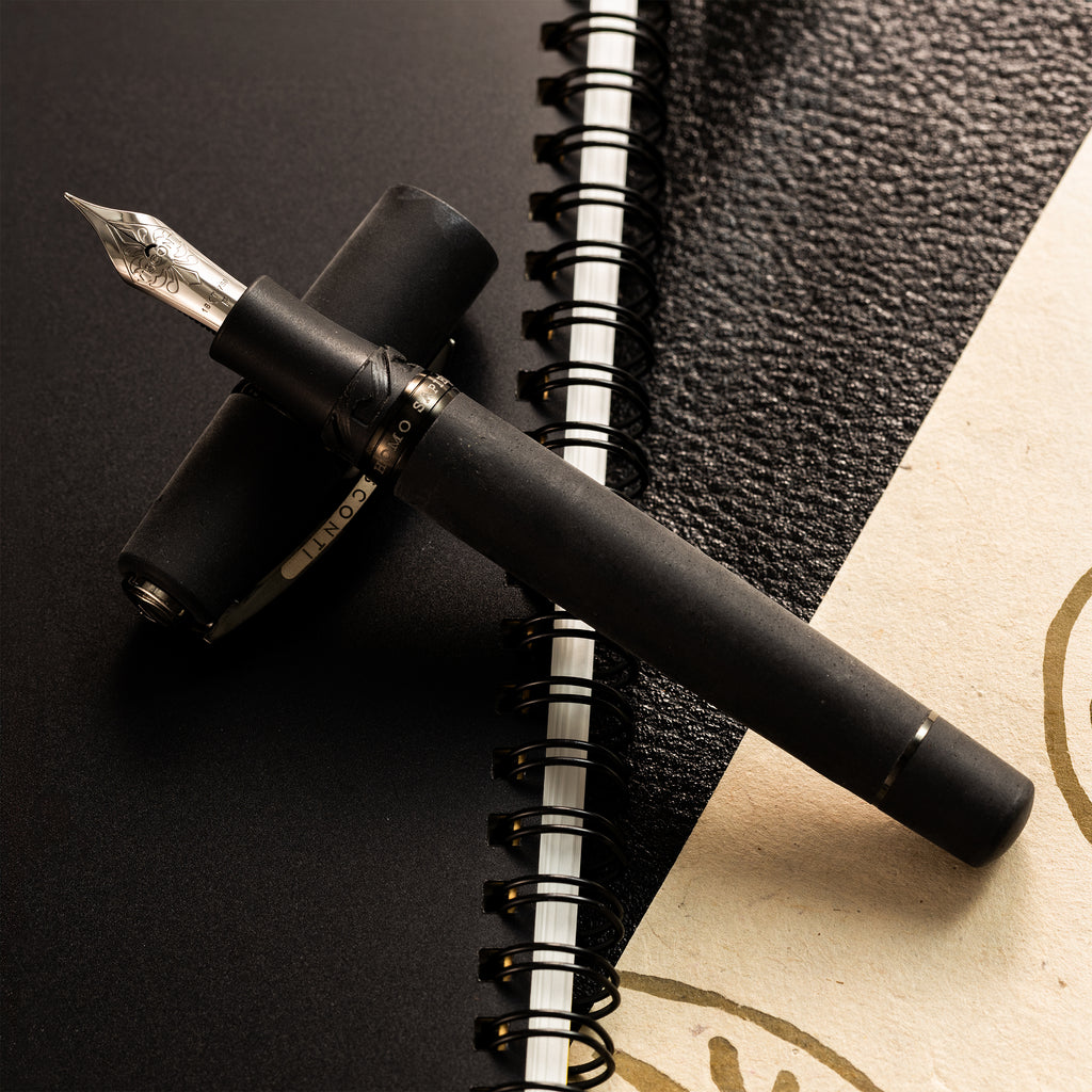 Visconti Homo Sapiens Fountain Pen - Dark Age - Volcano Lava Black - Pen Boutique Ltd