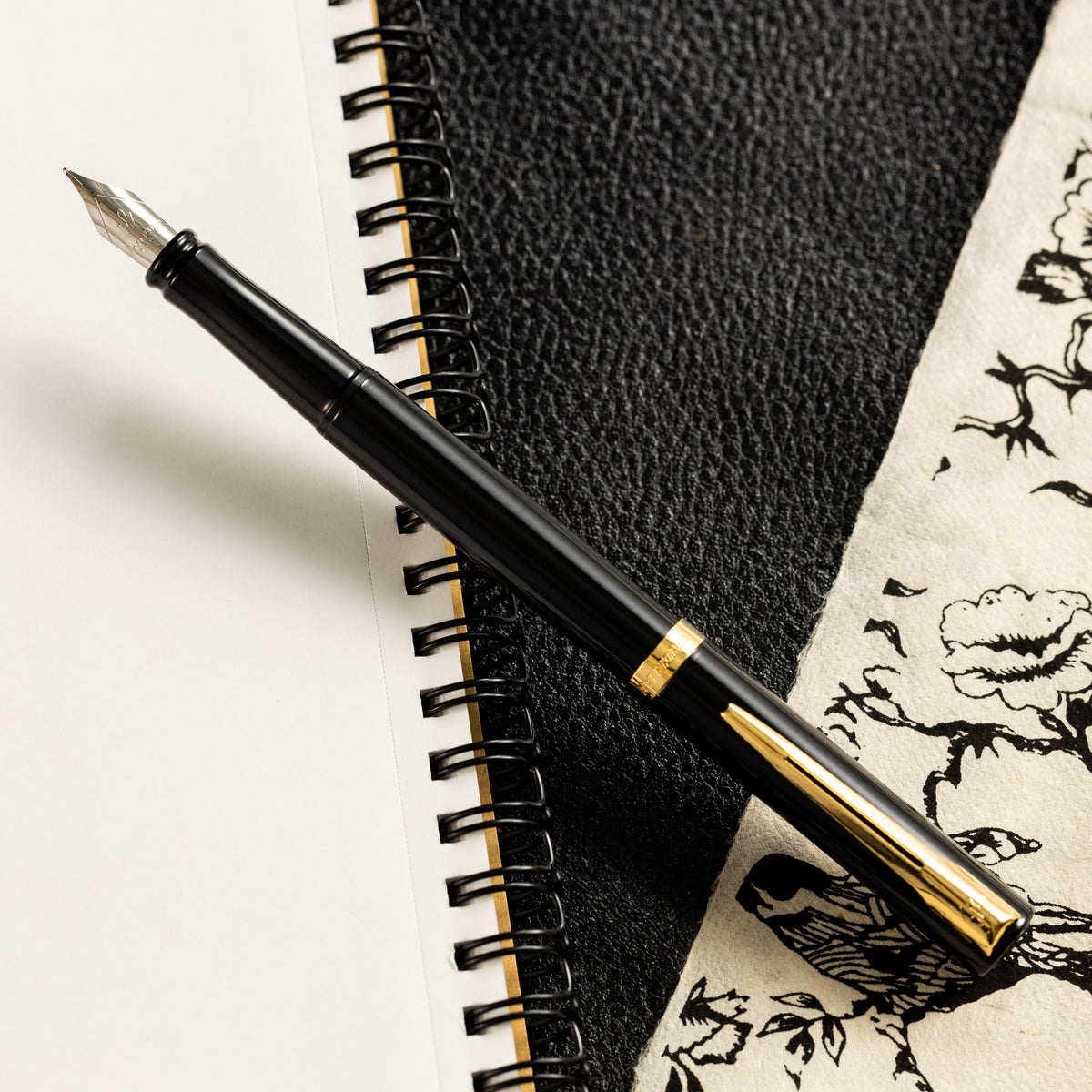 Waterman Impression Fountain Pen - Black - Gold Trim - Pen Boutique Ltd