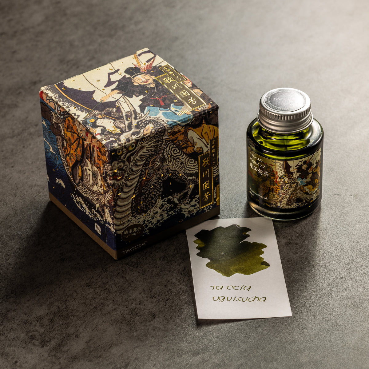 Taccia Ukiyo - e Ink Bottle - Kuniyoshi - Uguisucha - 40 ml (Ver. 3) - Pen Boutique Ltd
