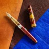 David Oscarson Celestial Fountain Pen - Limited Edition - Fire Red Golden Yellow - Pen Boutique Ltd