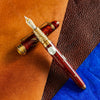 David Oscarson Celestial Fountain Pen - Limited Edition - Fire Red Golden Yellow - Pen Boutique Ltd