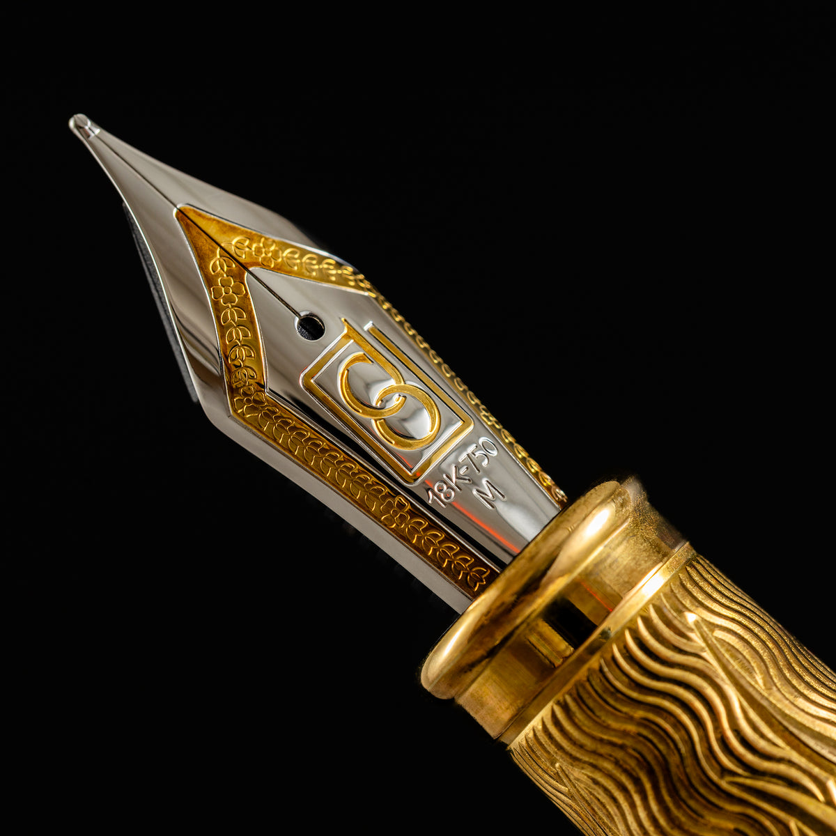 David Oscarson Celestial Fountain Pen - Limited Edition - Fire Red Golden Yellow - Pen Boutique Ltd