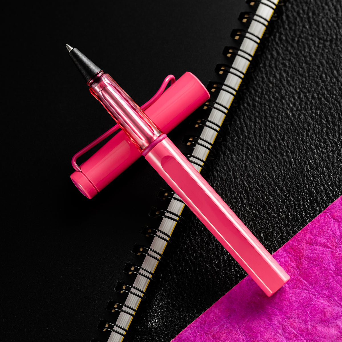 Lamy Safari Rollerball Pen - Neon Pink (Special Edition) - Pen Boutique Ltd