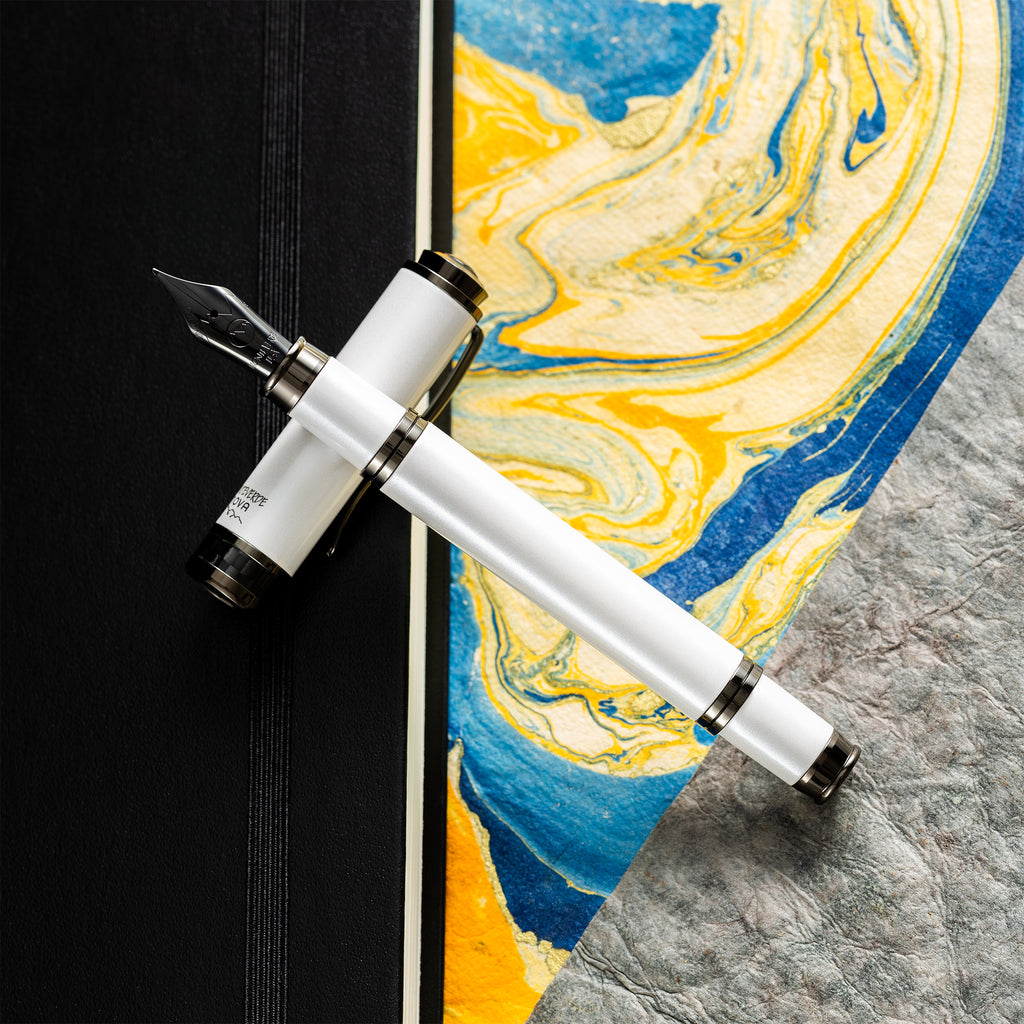 Monteverde Innova Fountain Pen - Limited Edition - Color of the Year 2026 Cloud Dancer - Gunmetal Trim + FREE 15ml Ink Bottle - Pen Boutique Ltd