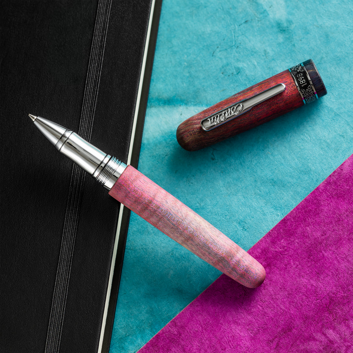 Conklin 1898 Rollerball Pen - Stabilized Wood Matte Purple (Limited Edition) - Pen Boutique Ltd