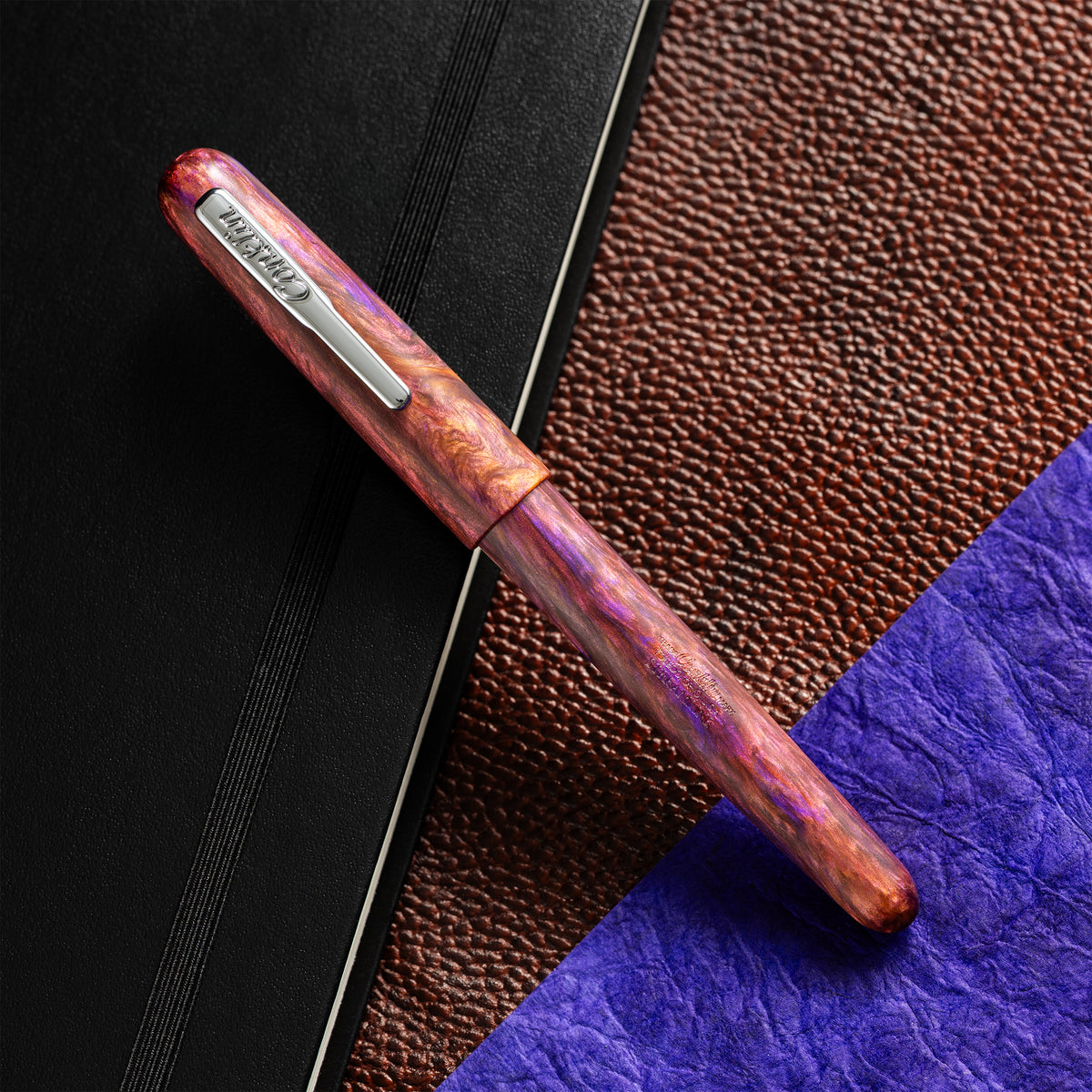 Conklin Streamline Rollerball Pen - Matte Sunset Medley - Chrome Trim (Limited Edition) - Pen Boutique Ltd