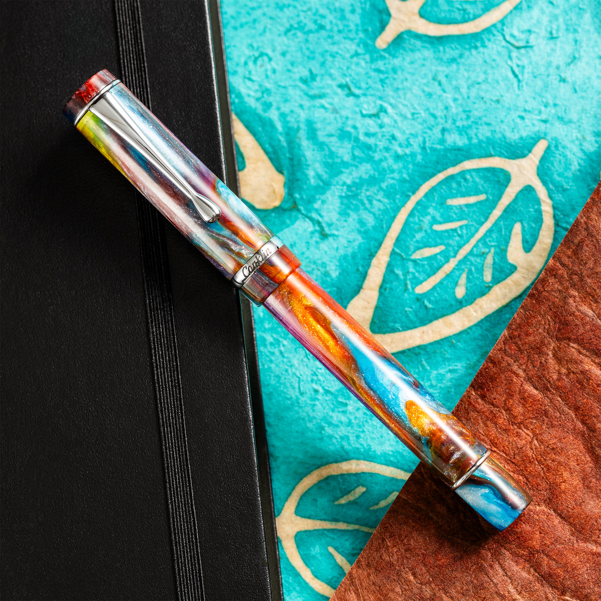 Conklin Duragraph Fountain Pen - Primary Manipulation 3.5 - Chrome Trim (Limited Edition) - Pen Boutique Ltd