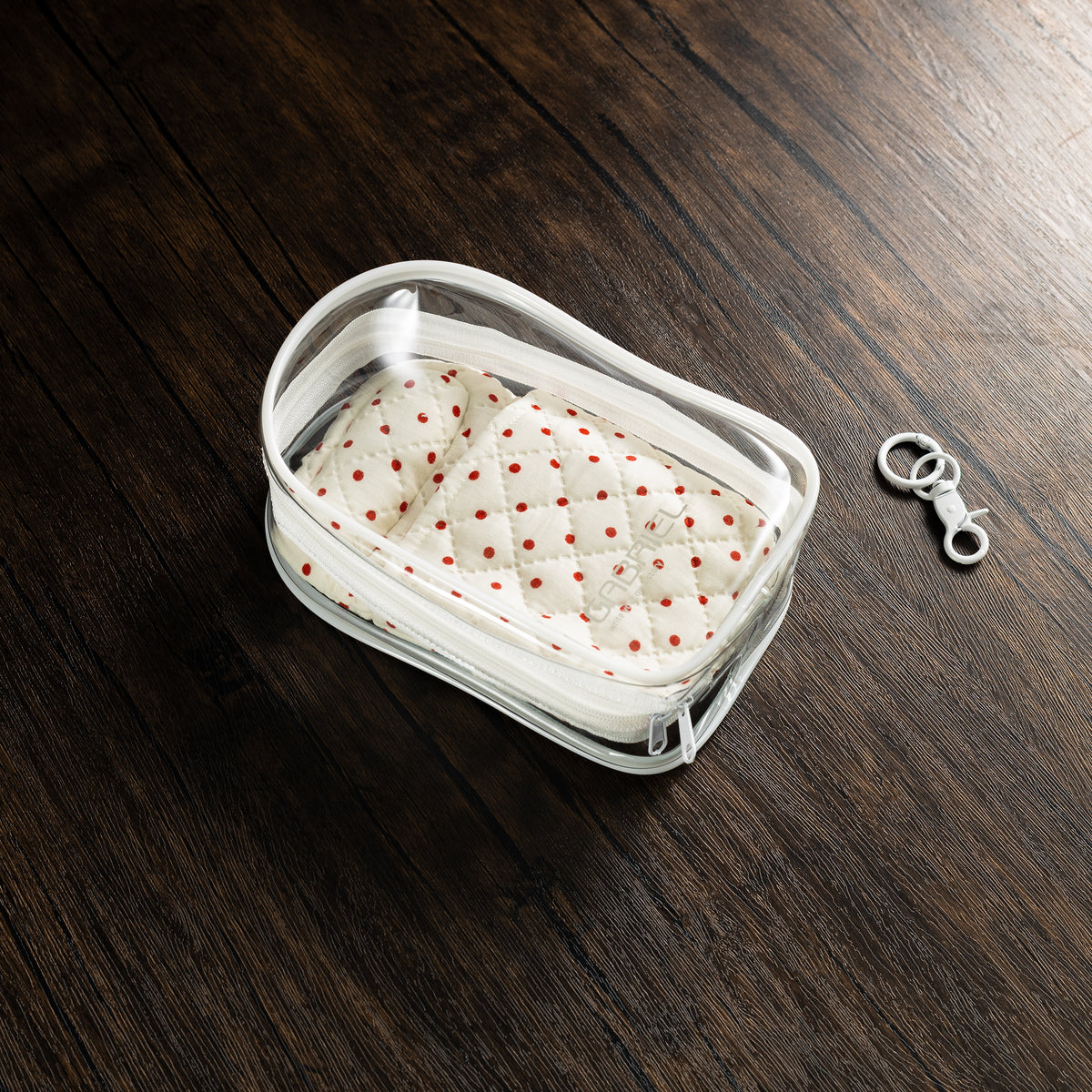PBL Pen Pouch, Pillow & Clear Collectible Carry Bag with Notebook Insert – Red Polka dots - Pen Boutique Ltd