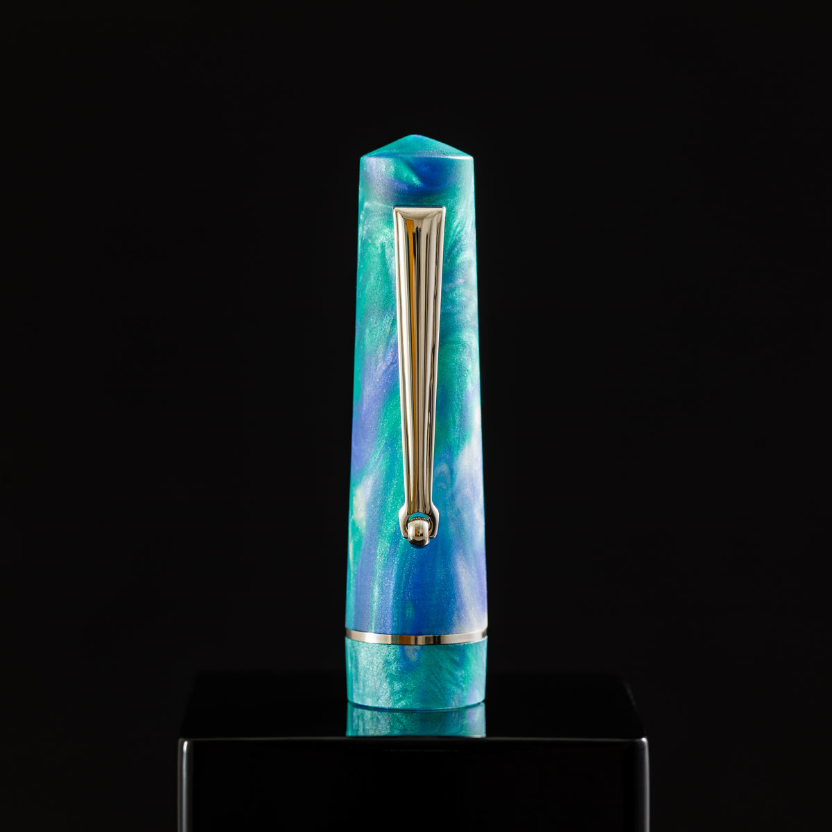 Delta Duna Rollerball Pen - Reflection Pool - Chrome Trim - Pen Boutique Ltd