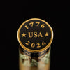 David Oscarson America The Beautiful Fountain Pen - Sapphire - Gold Trim (Limited Edition) - Pen Boutique Ltd