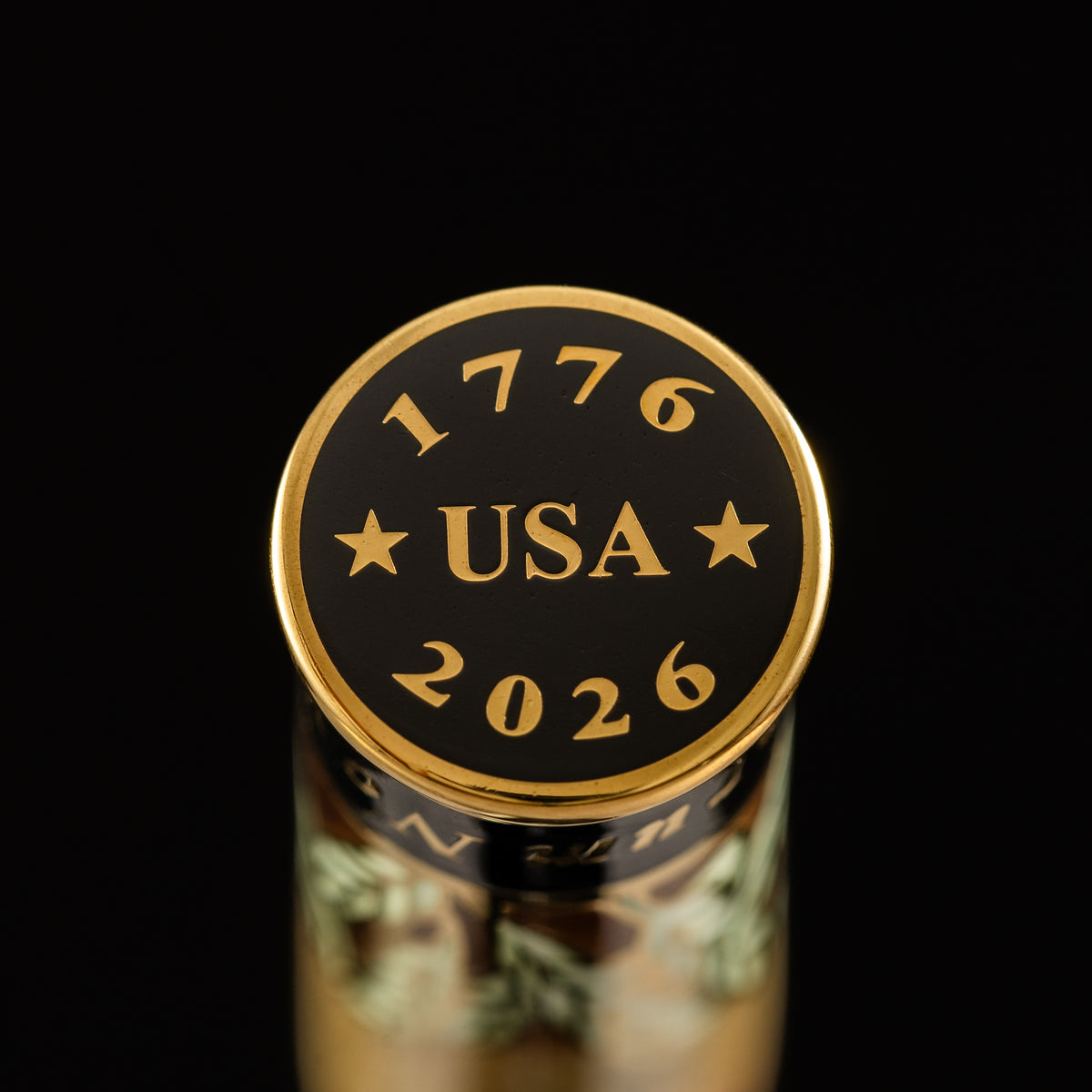 David Oscarson America The Beautiful Fountain Pen - Sapphire - Gold Trim (Limited Edition) - Pen Boutique Ltd