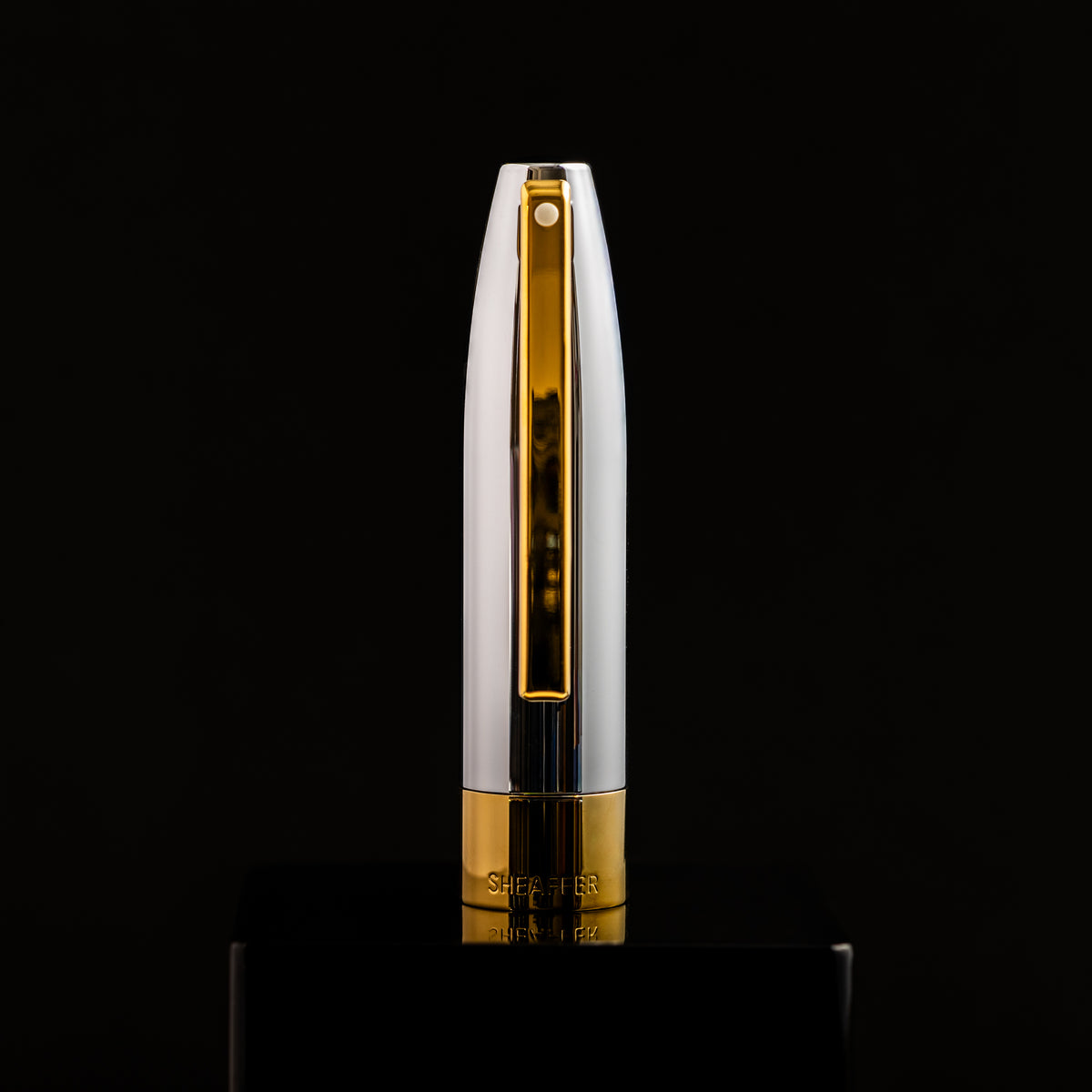 Sheaffer Legacy Fountain Pen - Black - Chrome Cap - 14K Gold PVD Trim - Pen Boutique Ltd