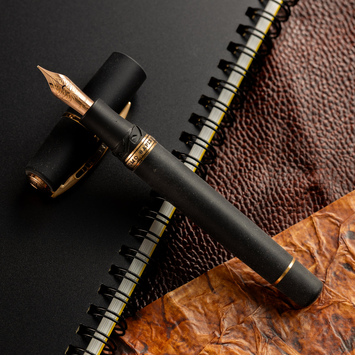 Visconti Homo Sapiens Fountain Pen – Volcano Lava Black – Bronze Trim - Pen Boutique Ltd