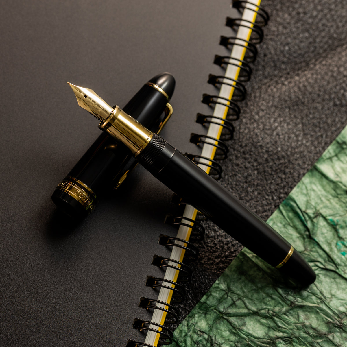 Sailor 1911L Fountain Pen - Muted Black - Casual L Stable Gold Trim - Pen Boutique Ltd