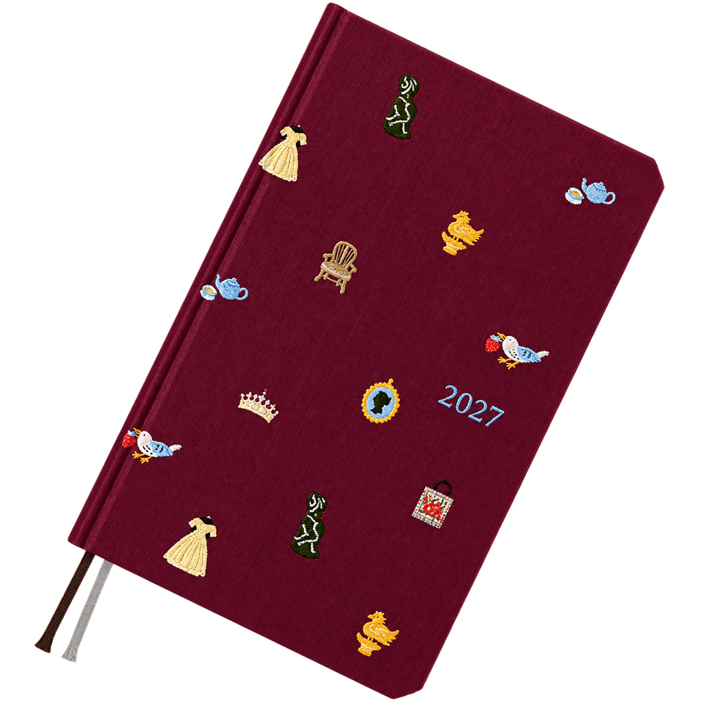 Hobonichi 2027 Light Hard Cover English Book - V&A Series: Welcome to the V&A - Tall & Slim (Weeks - January Start) - Pen Boutique Ltd