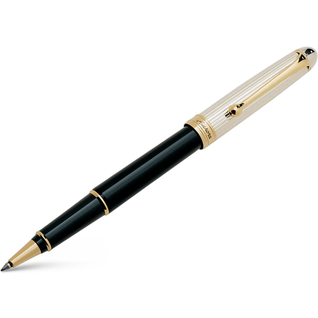 Aurora 88 Rollerball Pen - Black - Sterling Silver - Pen Boutique Ltd