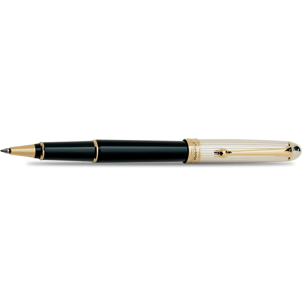 Aurora 88 Rollerball Pen - Black - Sterling Silver - Pen Boutique Ltd