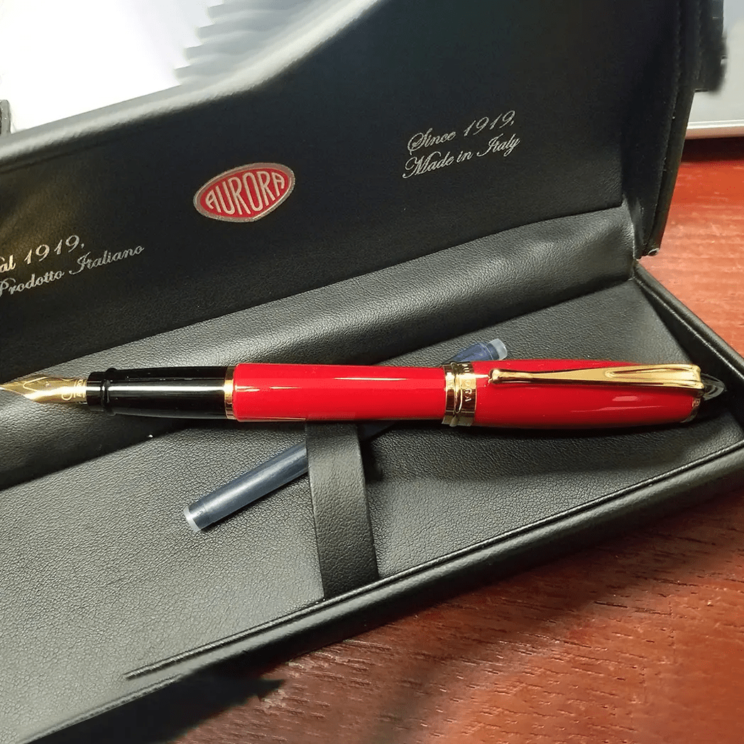 Aurora Ipsilon Fountain Pen - Red - Pen Boutique Ltd