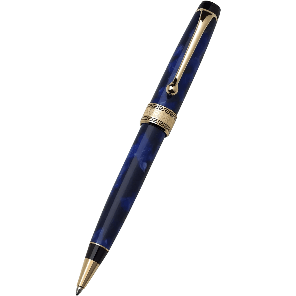 Aurora Optima Auroloide Ballpoint Pen - Blue - Gold Trim - Pen Boutique Ltd